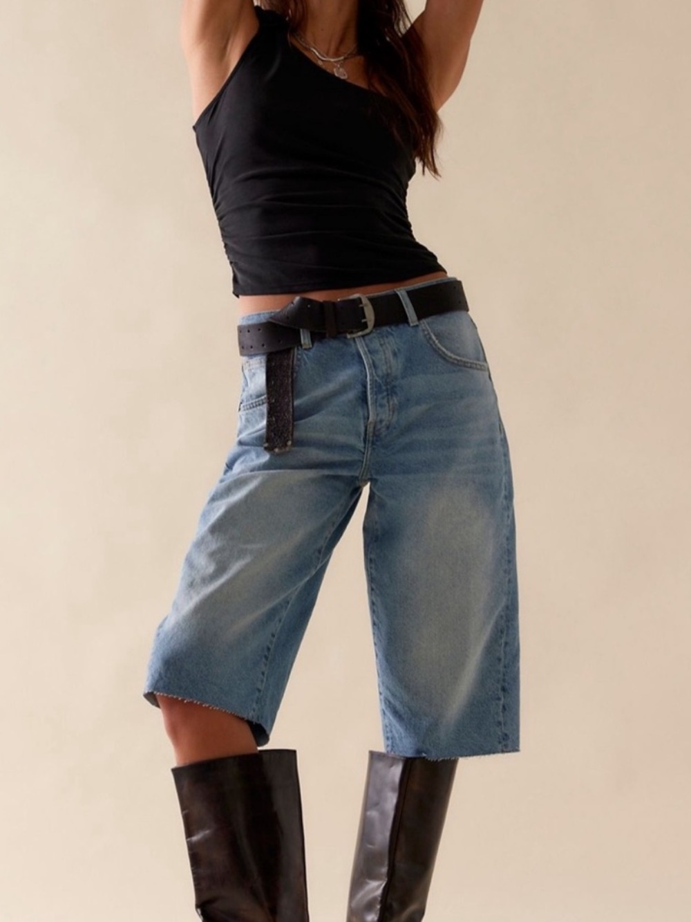 NWT Free People We the Free Jam Session Relaxed Capri Jorts Sz 28